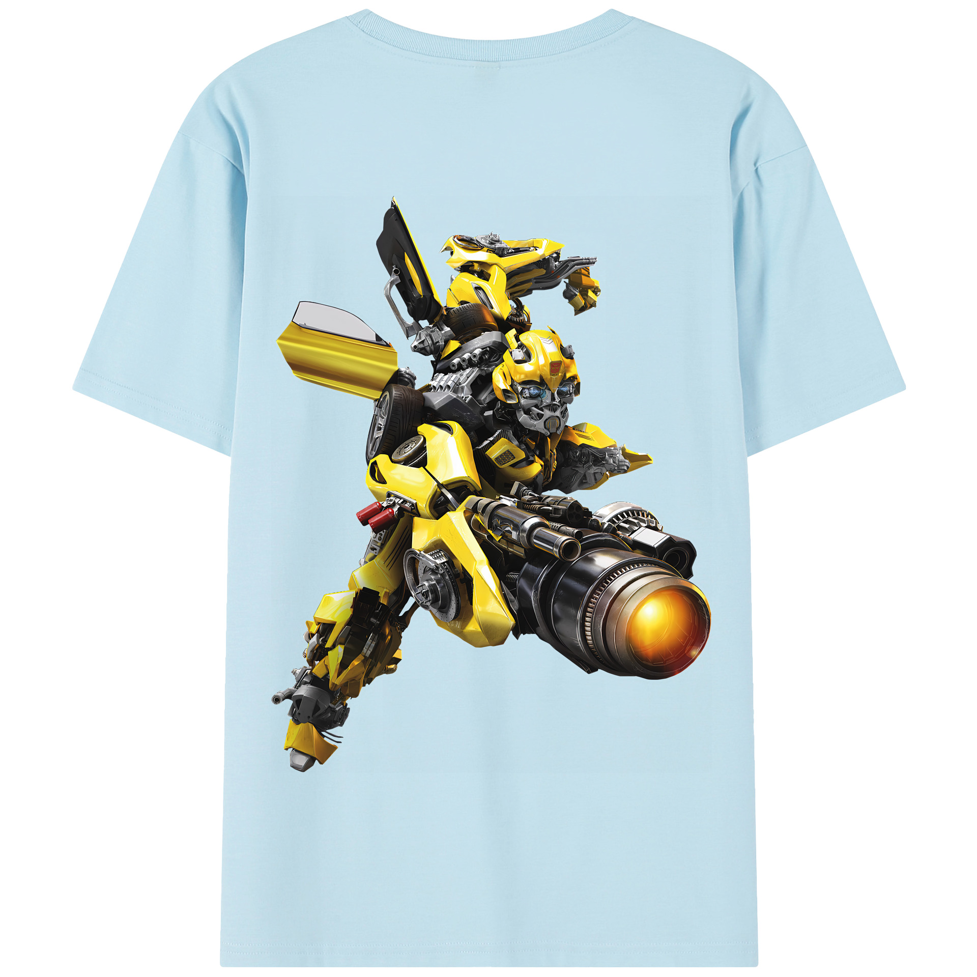 （画像用） Transformers トランスフォーマー 綿100％半袖Tシャツ（背面プリント）
